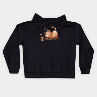 Cat and Rat - Cat and Mouse Kids Hoodie